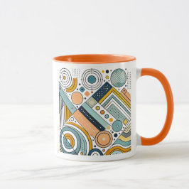 Taza Image abstraite avec formes géométriques.