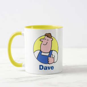 Taza Imagen de Handyman con nombre
