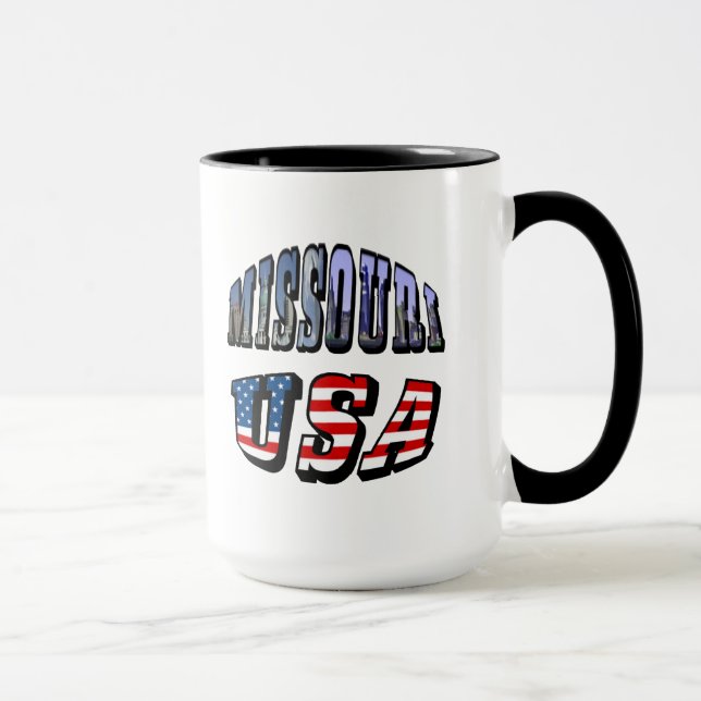 Taza Imagen de Missouri y texto de Estados Unidos (Derecha)