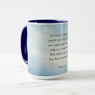 Taza Imagen del versículo bíblico Juan 3:16