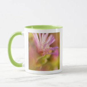 Taza Imagen difusa de una colorida flor suculenta