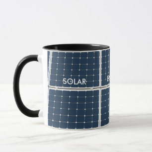 Taza Imagen divertida de un panel de energía solar