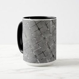 Taza Imagen gris dividida en rectángulo, cable de brill