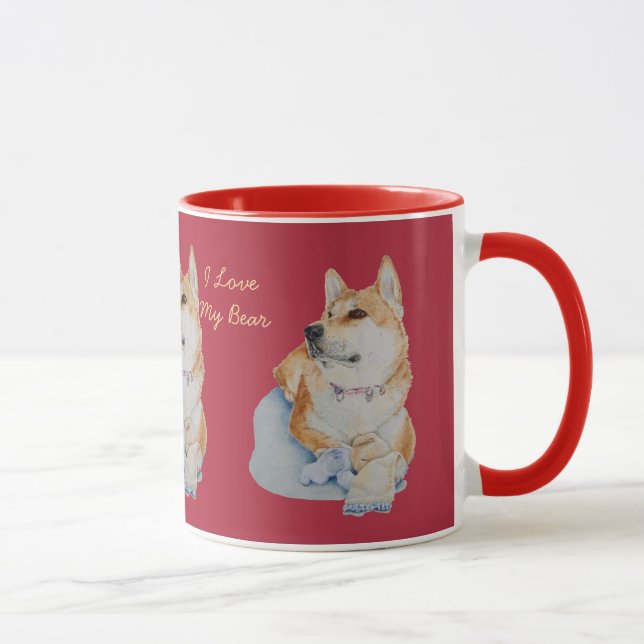 Taza imagen original de un hermoso perro akita (Derecha)