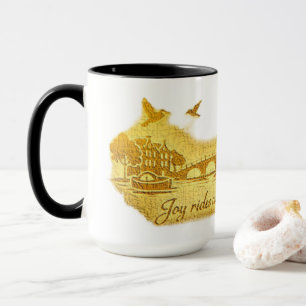 Taza ImagenArrugadaMinimalistaFlotanteAmsterdamOro
