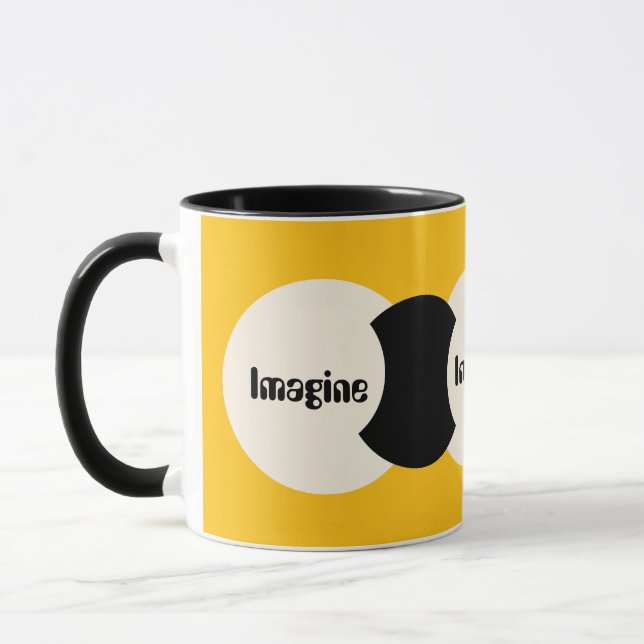Taza Imaginen el logotipo amarillo (Izquierda)
