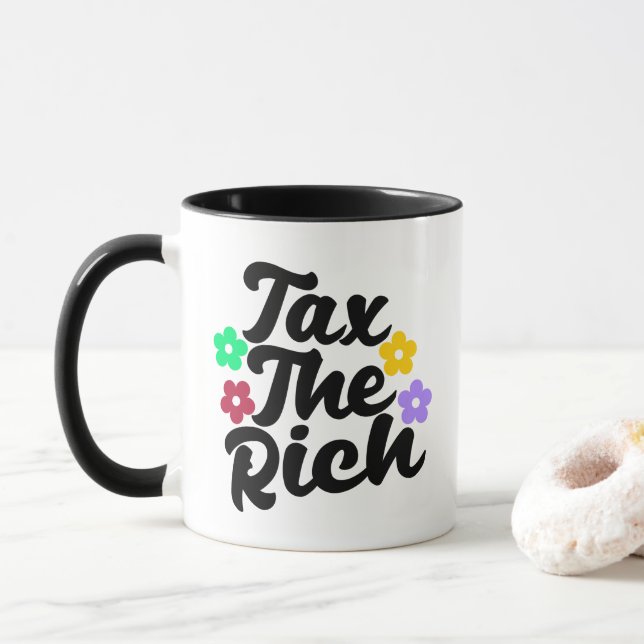 Taza Imponer a los ricos - anti-capitalistas (Con donut)
