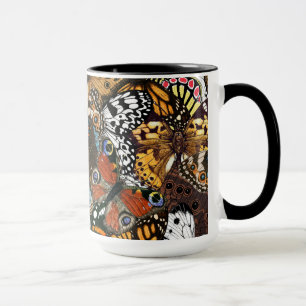 Taza Impresión animal. Las alas de mariposa.