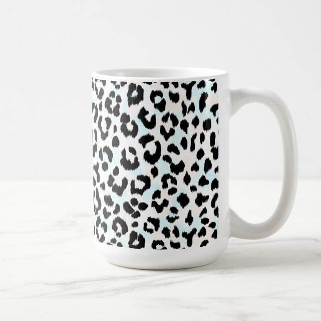 Taza Impresión blanco y negro elegante del guepardo (Derecha)