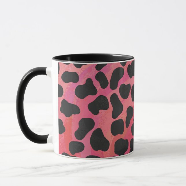 Taza Impresión dálmata en negro y rojo (Izquierda)