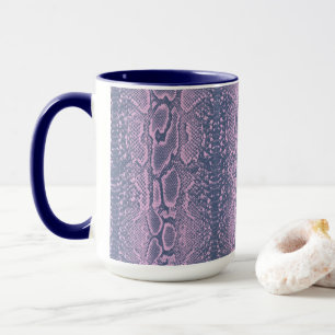 Taza Impresión de animales de piel de serpiente rosa