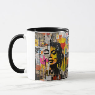 Taza Impresión de arte grunge de San Valentín