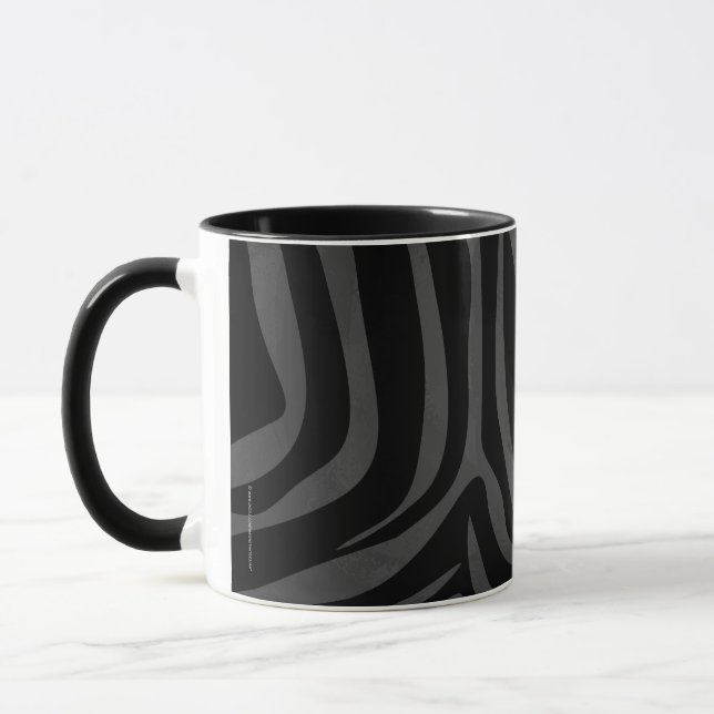 Taza Impresión de cebra negra y gris (Izquierda)