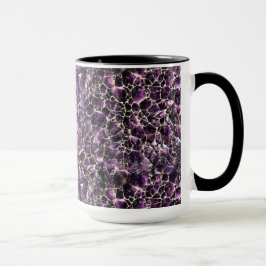Taza Impresión de cristal de piedra preciosa de amatist