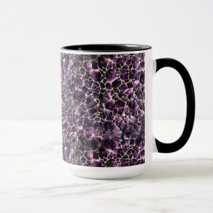 Taza Impresión de cristal de piedra preciosa de amatist