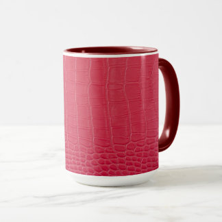 Taza Impresión de cuero de piel de cocodrilo rojo