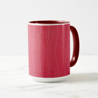 Taza Impresión de cuero de piel de cocodrilo rojo
