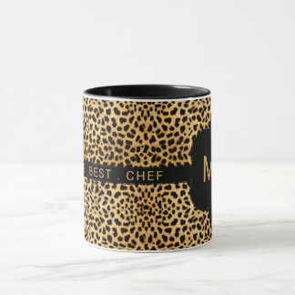 Taza Impresión de guepardo del mejor chef del mundo en