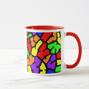 Taza Impresión de jirafa arco iris