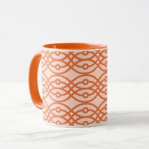 Taza Impresión de kimono, naranja de coral