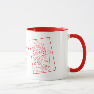 Taza Impresión de la mano de la Destino-Quiromancía