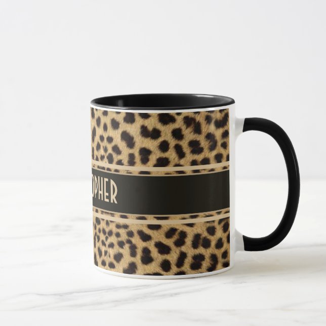 Taza Impresión de la piel del punto del leopardo (Derecha)