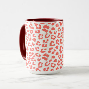 Taza Impresión de leopardo de coral