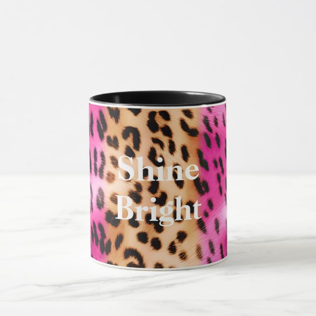Taza Impresión de Leopardo de Oro Rosa (Centro)