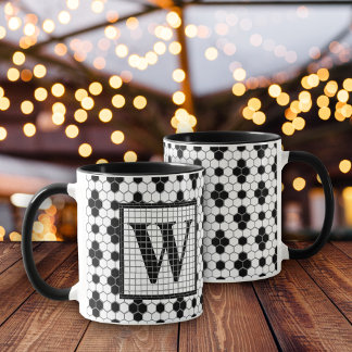 Taza Impresión de mosaico hexagonal Mug