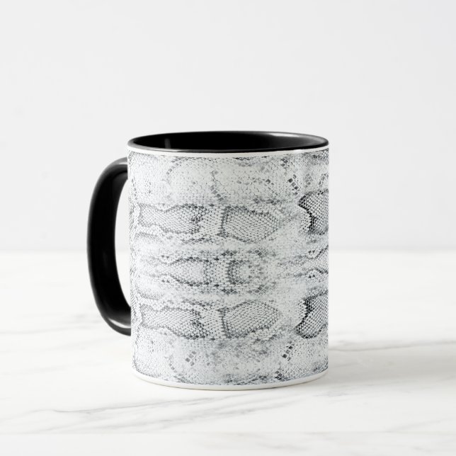 Taza Impresión de piel de serpiente en Python blanco (Anverso izquierdo)
