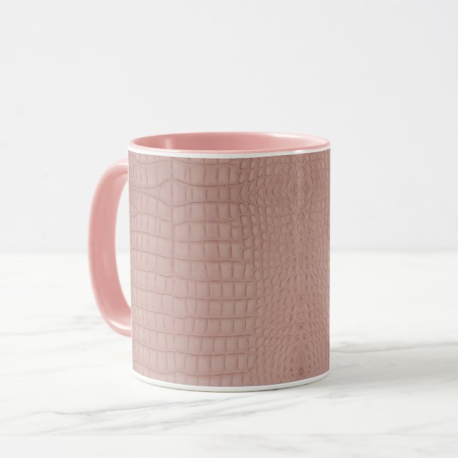 Taza Impresión de textura de lagarto rosa (Anverso izquierdo)