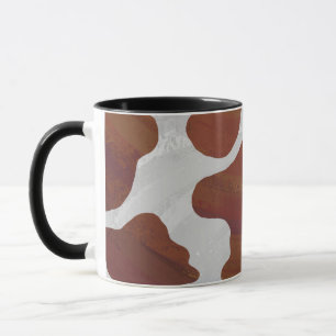 Taza Impresión de vaca marrón y blanco
