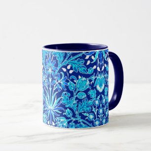 Taza Impresión de William Morris Hyacinth, marina y az