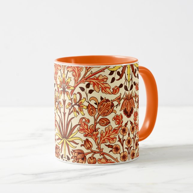 Taza Impresión de William Morris Hyacinth, Naranja y óx (Anverso derecho)