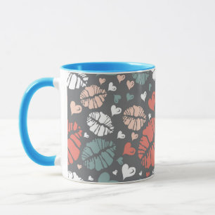 Taza Impresión del beso y modelo del corazón
