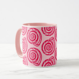 Taza Impresión espiral de bloqueo de conchas marinas, r
