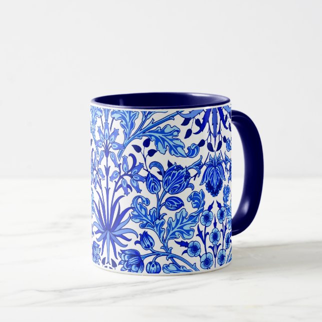 Taza Impresión hipoacínica William Morris, azul cobalto (Anverso derecho)