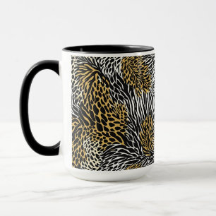 Taza Impresión mixta de tigre de leopardo de cebra