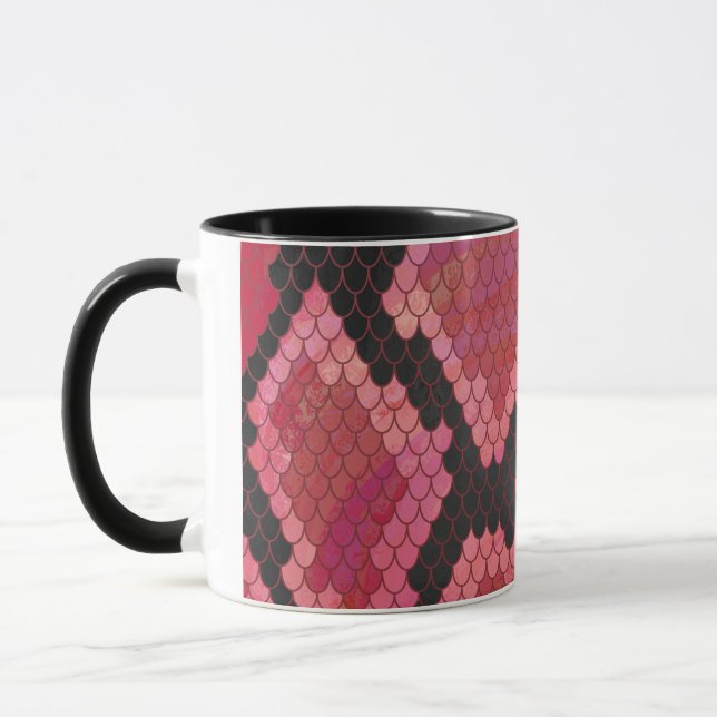Taza Impresión negra y roja de serpiente (Izquierda)
