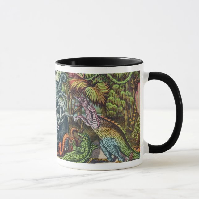 Taza Impresión prehistórica de la antigüedad de los (Derecha)