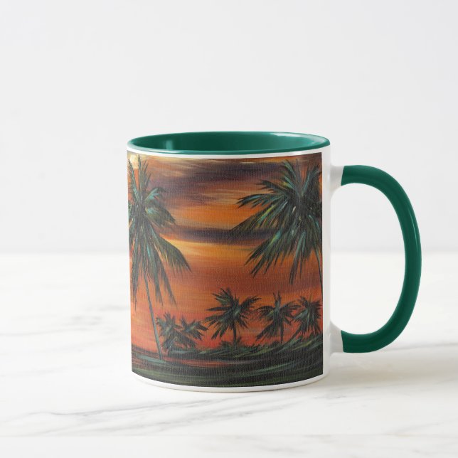 Taza Impresionante atardecer tropical (Derecha)