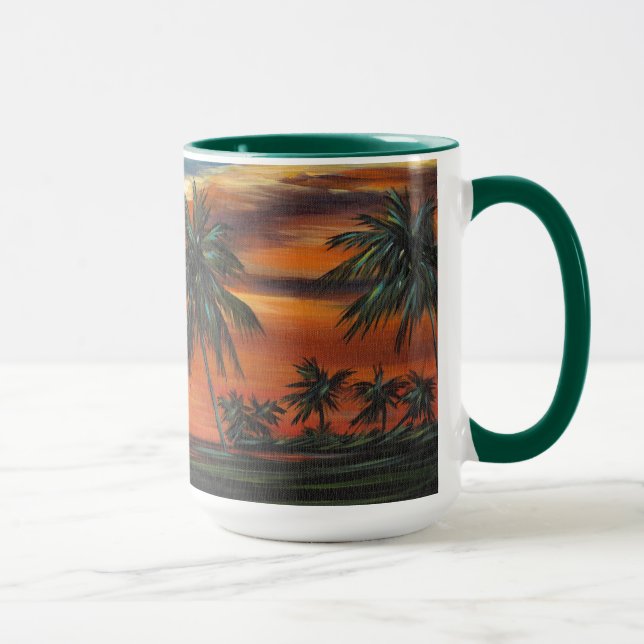 Taza Impresionante atardecer tropical (Derecha)