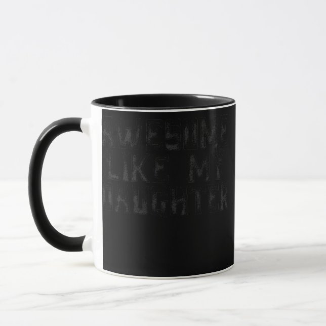 Taza Impresionante como mi hija, Chiste de papá, gracio (Izquierda)