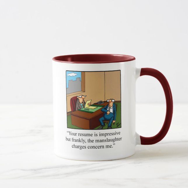 Taza Impresionante currículo de trabajo divertido (Derecha)