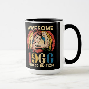 Taza Impresionante desde 1966 Retro 60 Cumpleaños de Mu