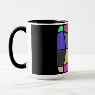 Taza Impresionante diseño moderno estilo Mondrian