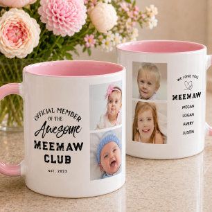 Taza impresionante MEEMAW de collage de fotos
