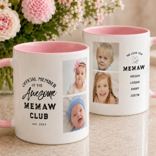 Taza impresionante MEMAW de collage de fotos