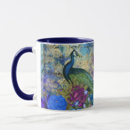 Taza Impresionante Personalizado Monograma Peacock Mug