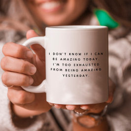 Taza Impresionante tipografía de moda y divertida, soy 